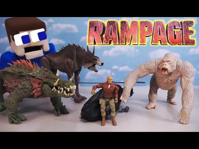 RAMPAGE MOVIE TOYS Lizzie vs George vs Ralph Unboxing Commercial Stop Motion Adventure 2018