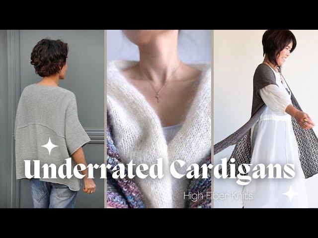 Underrated Cardigan Knitting Patterns // High Fiber Knits Knitting Podcast