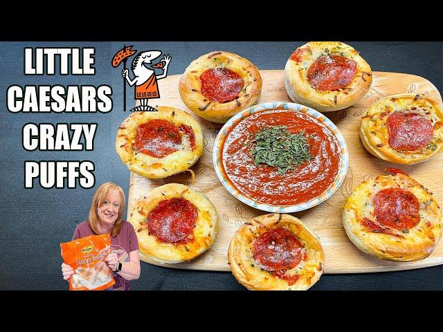 LITTLE CAESARS CRAZY PUFFS A Pepperoni Stuffed Pizza Bite