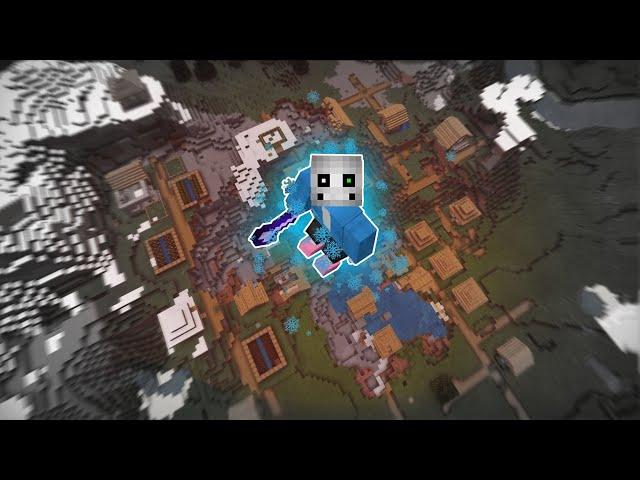 Playing as Sans but I raided the village... | Minecraft