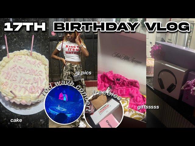 17TH BIRTHDAY VLOG (rod wave concert, what i got for my birthday, freebies)