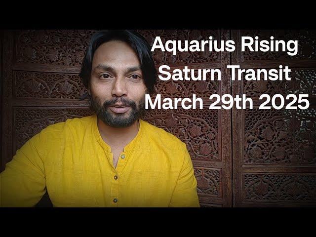 Aquarius Ascendant - Saturn Transit March 2025 - Career / Wealth / Relationship