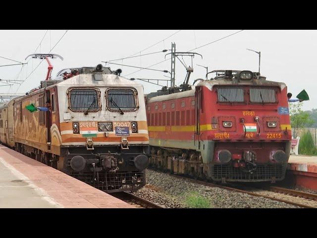 Mainline ARRIVAL & DEPARTURE Trains | Amazing ACCELERATION | WAP-4+WAP-5+WAP-7 | Indian Railways