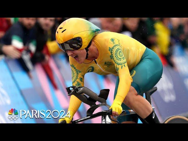 Australia's Grace Brown fights rain, BRINGS THUNDER for first Olympic gold in Paris | NBC Sports