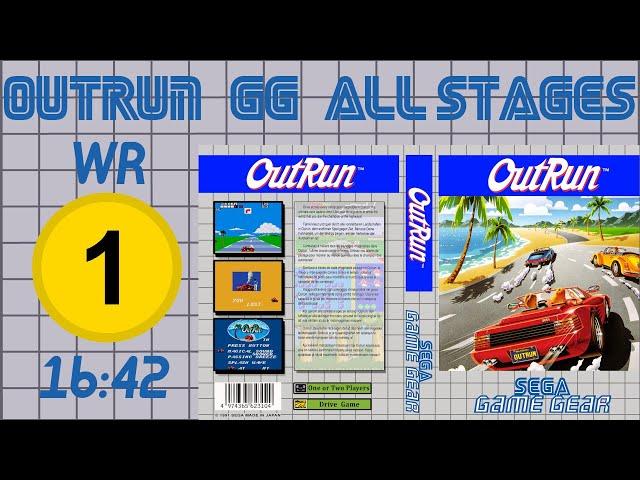 OutRun [GG] All Stages [16'42"] WR  | SEGA Game Gear | アウトラン ゲームギア