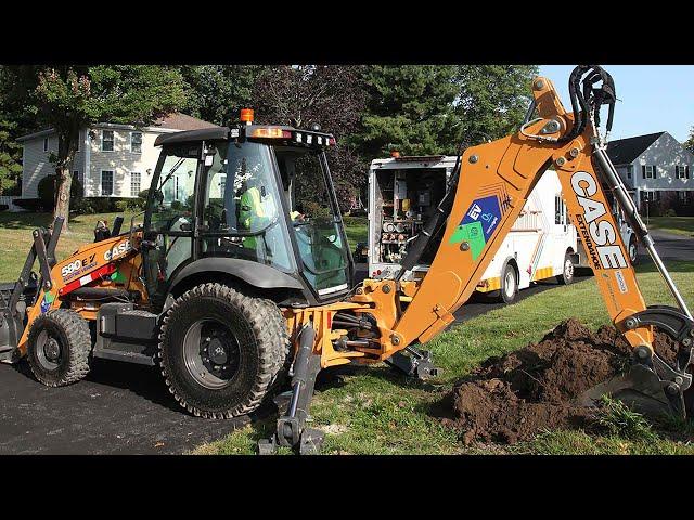 North America: CASE 580 EV Electric Backhoe at Work