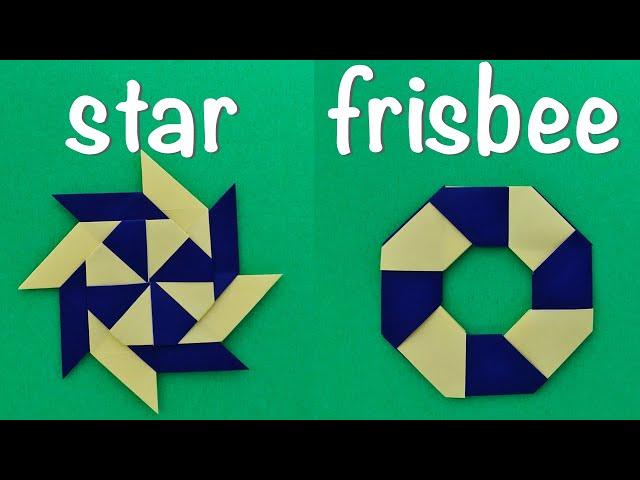 Transforming Star Frisbee Traditional Origami | Fun Birthday Decorations | Gift | Cute Party Favors