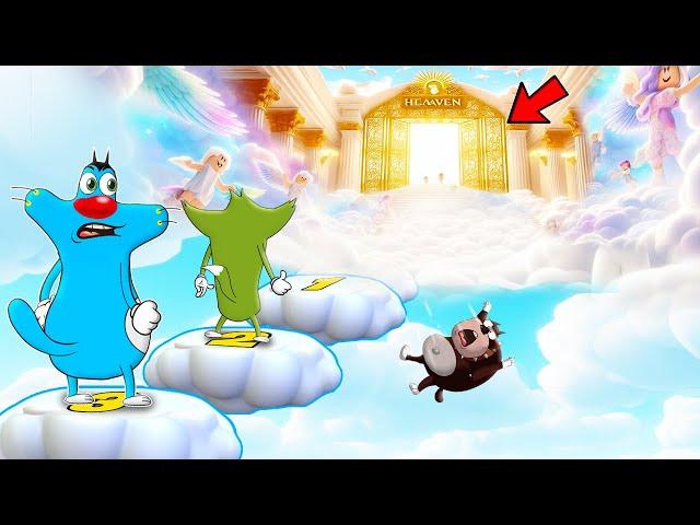 Roblox Oggy Standing In Line Of Heaven With Jack And Bob