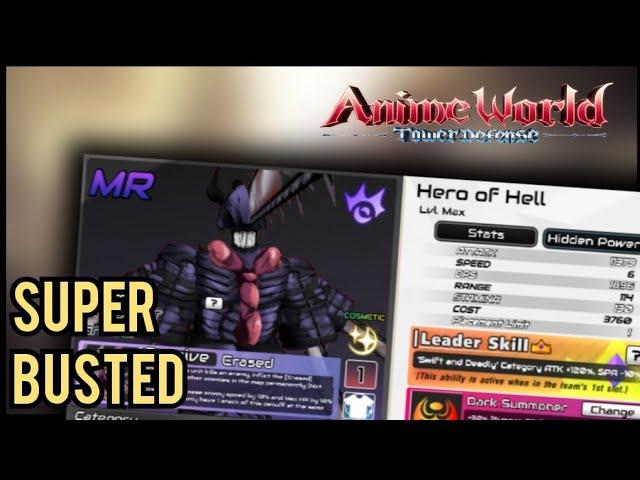 The NEW MR Hero of Hell Denji is BROKEN OP in Anime World Tower Defense