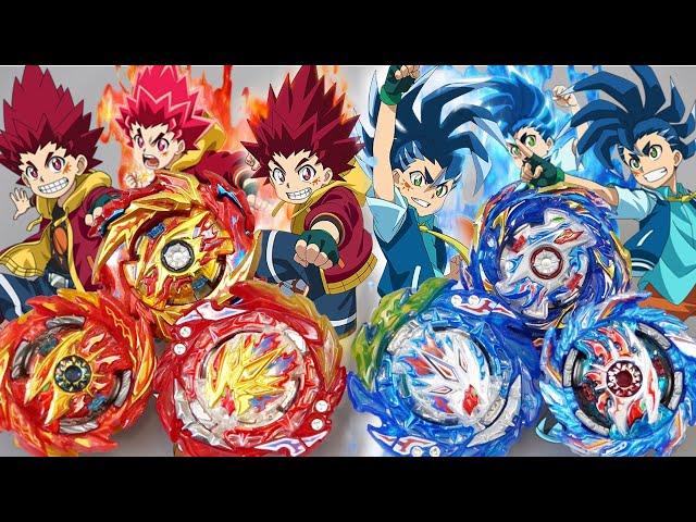 ALL HYPERION & HELIOS Evolutions Battle! | Beyblade Burst BU & Sparking