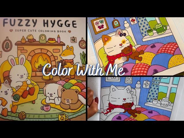  Color With Me | Fuzzy Hygge Coloring Book| Ohuhu Markers