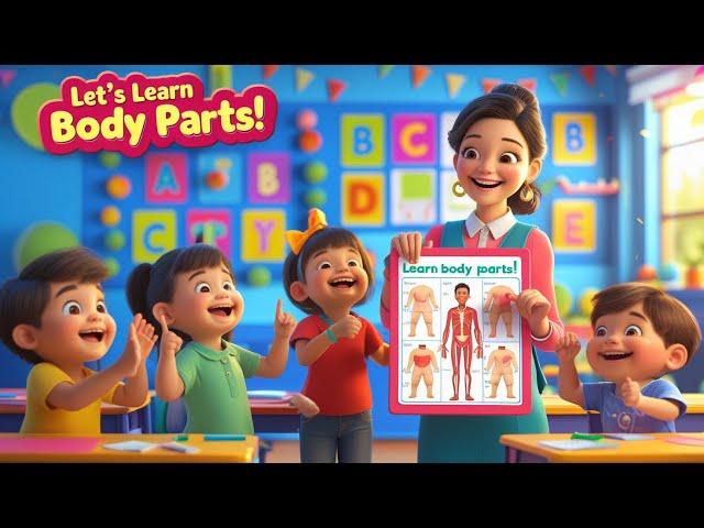 Body Parts Song for Kids   | Lets Learn Body Part with @Jolly_toons123  | Nursery Rhyme