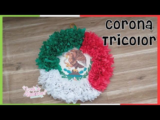 Adorno para las Fiestas Patrias - Corona Tricolor de papel China