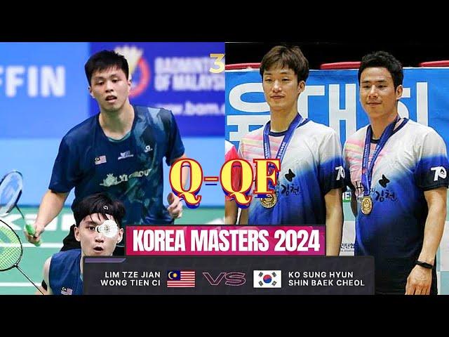 [Q-QF]Lim Tze Jian-Wong Tien Ci VS Ko Sung Hyun-Shin Baek Cheol!! |Korea Masters 2024|