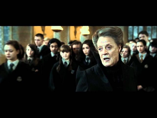 Harry Potter and the Deathly Hallows part 2 - McGonagall sends the  Slytherin students away (HD)