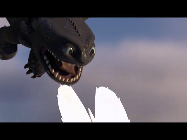 DELETED SCENE — Toothless x Light Fury HTTYD 3D animation