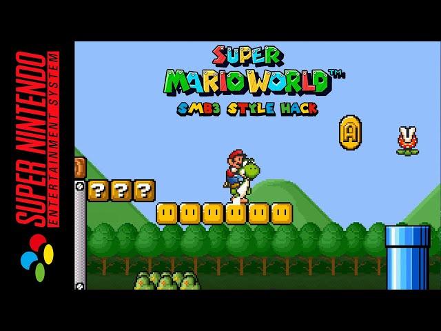 [Longplay] SNES - Super Mario World SMB3 Style [Hack] [100%] (4K, 60FPS)