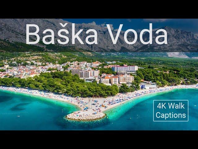 Many tourists see the beauty of Baška Voda every year | 4k Tour | Croatia