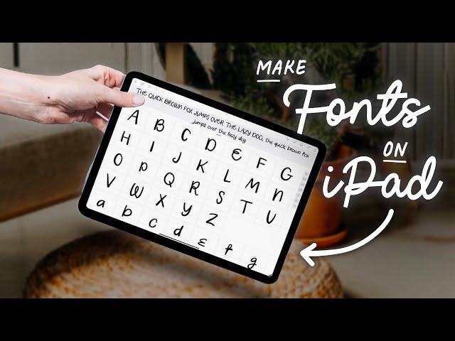 SO easy! Make Fonts on iPad in SECONDS