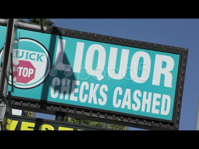 Liquor Sign 01 Hd. Stock Footage