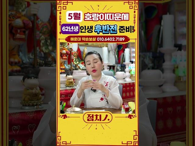 2025년 5월 범띠운세 인생의 재정비가 필요한 타이밍! #62년생 #금전운 #호랑이띠운세 #범띠