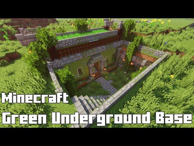 Minecraft Build: Green Concrete Underground Base #minecraft