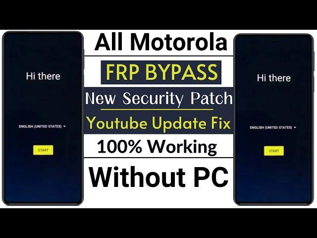 All Moto/ Motorola Frp Bypass 2024 | New Security Patch 2024 -Without PC- Fixed YouTube Update app