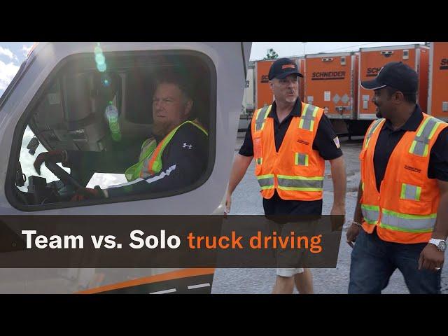 How to decide between Solo vs Team truck driving