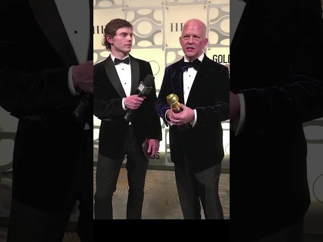 Ryan Murphy being a proud dad of Evan Peters at the Golden Globes 2023