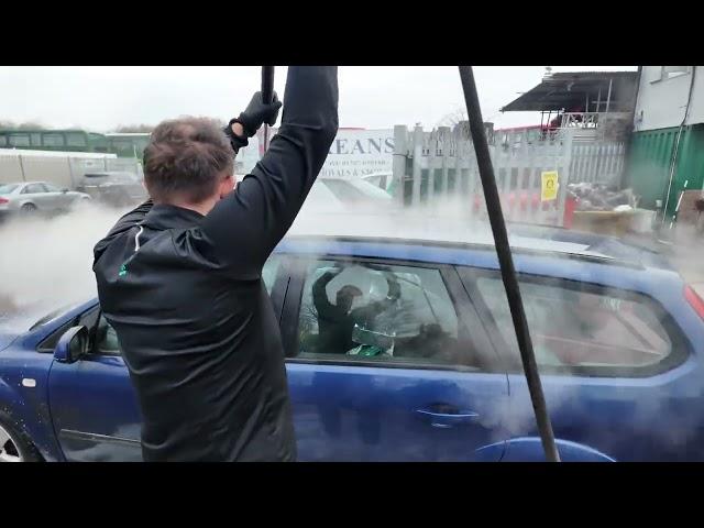 FILTHY FORD FOCUS gets a STEAM CLEANING TRANSFORMATION CLEAN