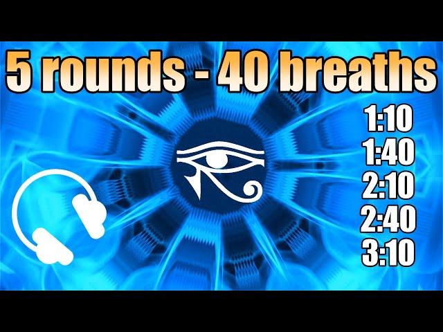 Wim Hof Breathwork 5 rounds - 40 breaths with Pineal Gland Healing Sounds