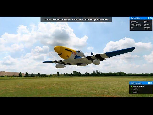 RealFlight Evo Mustang 1.5m Hovering in 40mph wind