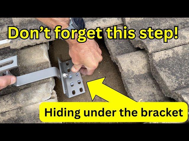 Installing Solar panel roof tile mounting bracket hooks on tile roof (Installing Roof Hooks)
