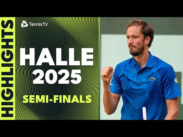 Medvedev Takes On Zverev; Bublik Plays Khachanov | Halle 2025 Semi-Finals Highlights