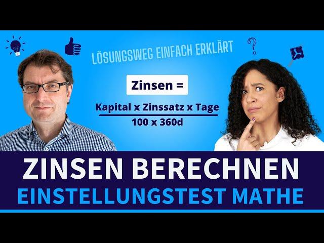 Zinsen berechnen | Einstellungstest Mathe Aufgaben trainieren #einstellungstest #mathe