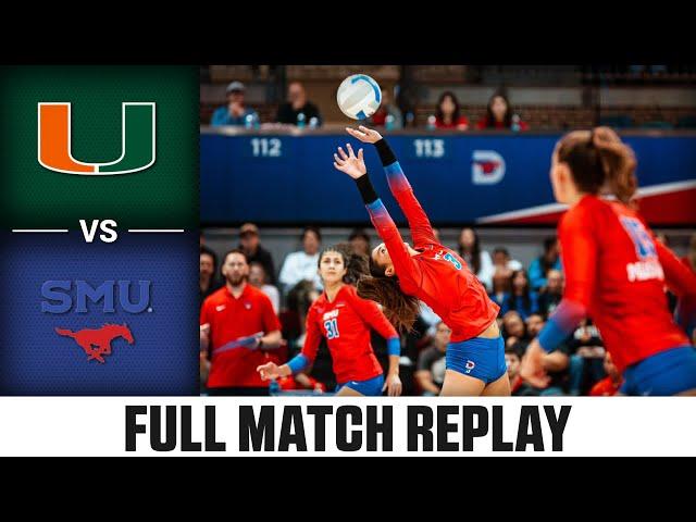 Miami vs. SMU Full Match Replay | 2024 ACC Volleyball