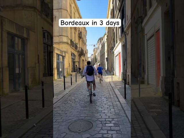Bordeaux in 3 days . The perfect getaway!