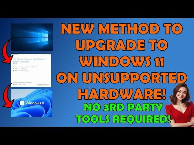 New Way To Upgrade From Windows 10 to 11 on Unsupported Hardware - No 3rd Party Tools Required!