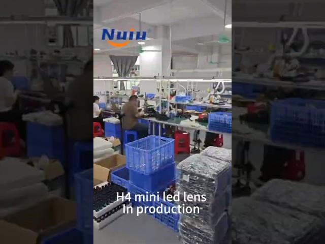 NUIU H4 lens in production #biled #autoparts #ledlights #headlightmodified #headlamps #led #light