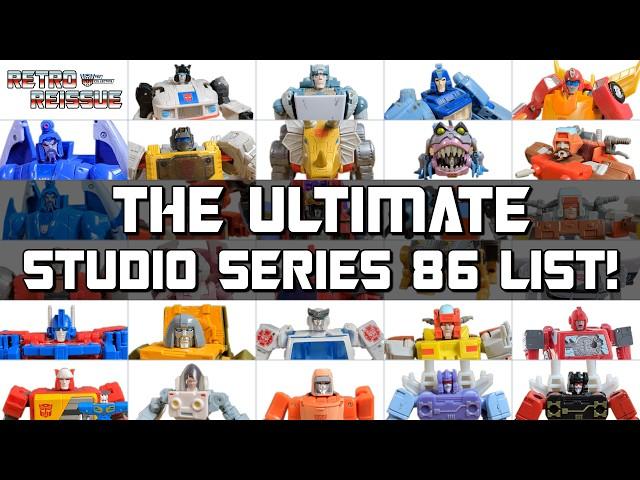 The Ultimate STUDIO SERIES 86 List! (First Edition)