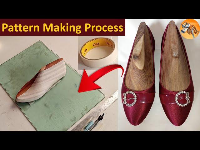 How to Make Point  Ballet Shoe Pattern | Easy Shoes Pattern Making Process | Shoe Design Tutorial