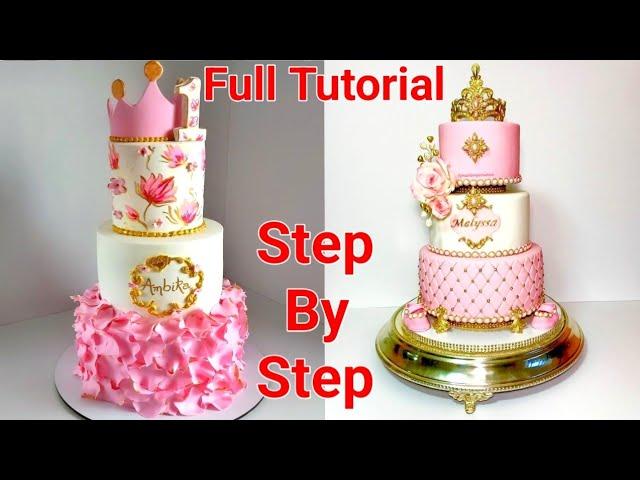 Little Princess 1st Birthday Cake | Pretty And Unique Crown Cake For Girls Birthday | Cake Calorie