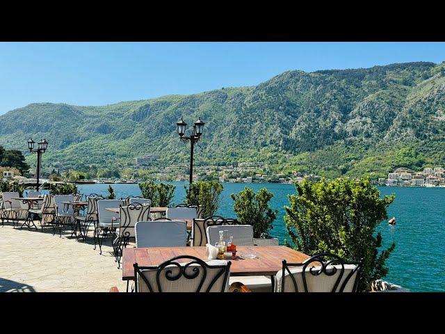 Lunch time with beautiful scenery at Kotor, Montenegro.