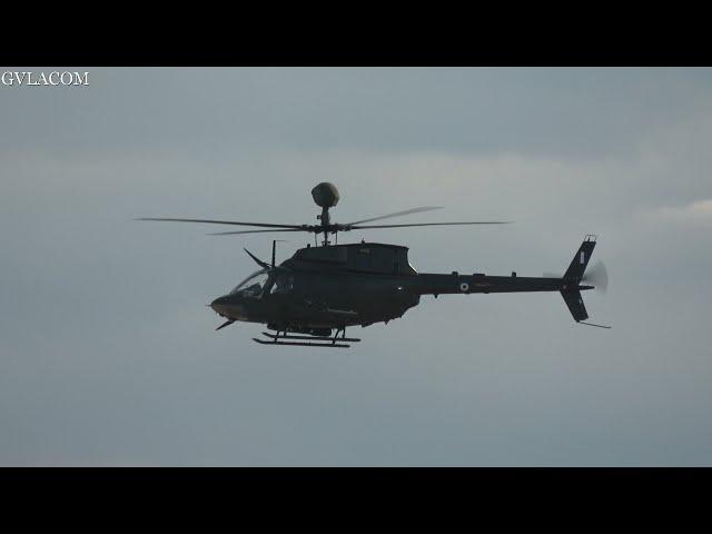 Hellenic Army Aviation OH-58D Kiowa arrival at Athens Flying Week 2021