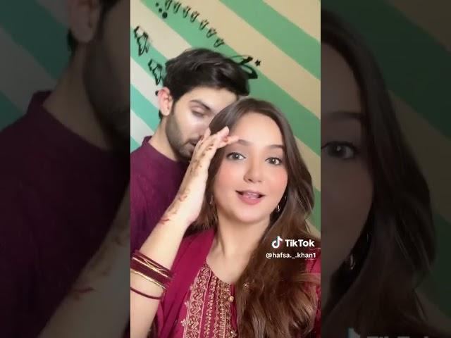 Hafsa Khan new TikTok video With Shaheer Khan