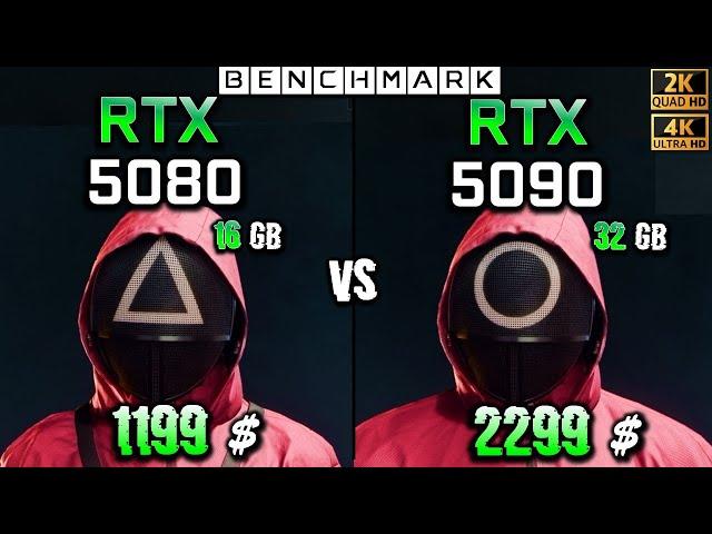 RTX 5080 16GB vs RTX 5090 32GB / Test / 1440p - 2160p 4K / in 8 Games