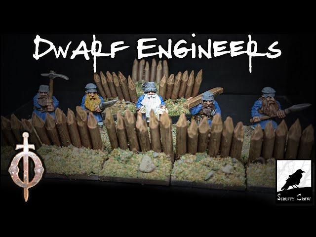 Bob Olly Dwarf Engineers and DIY Barricades for Oathmark - Battlesworn