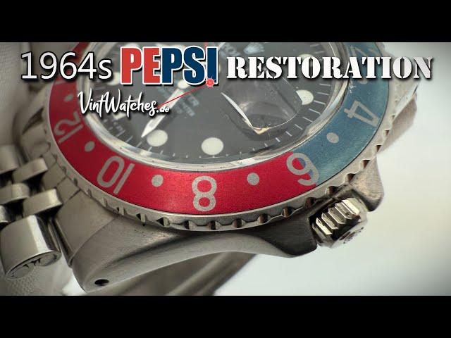 Restoration of a 1964s Rolex Pepsi GMT Master 1675 - Crazy Transformation - ASMR