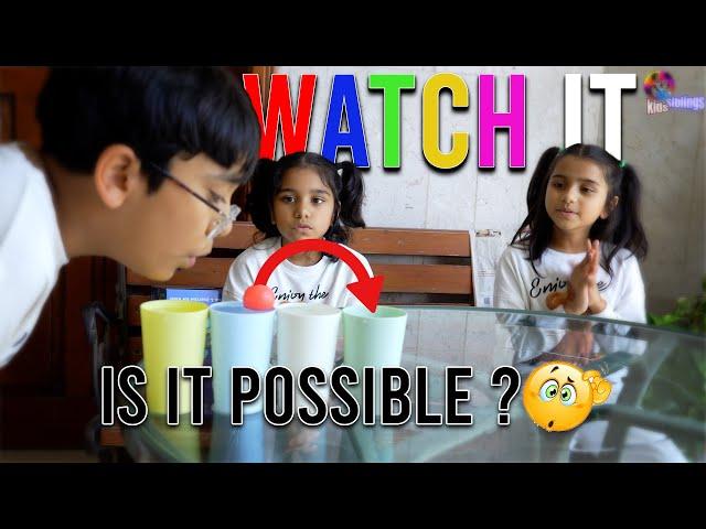 Blow The Ball over Water glass Challenge | Amazing Funny Game 