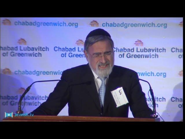 Rabbi Sacks Addressing Greenwich Chabad on Jewish Pride